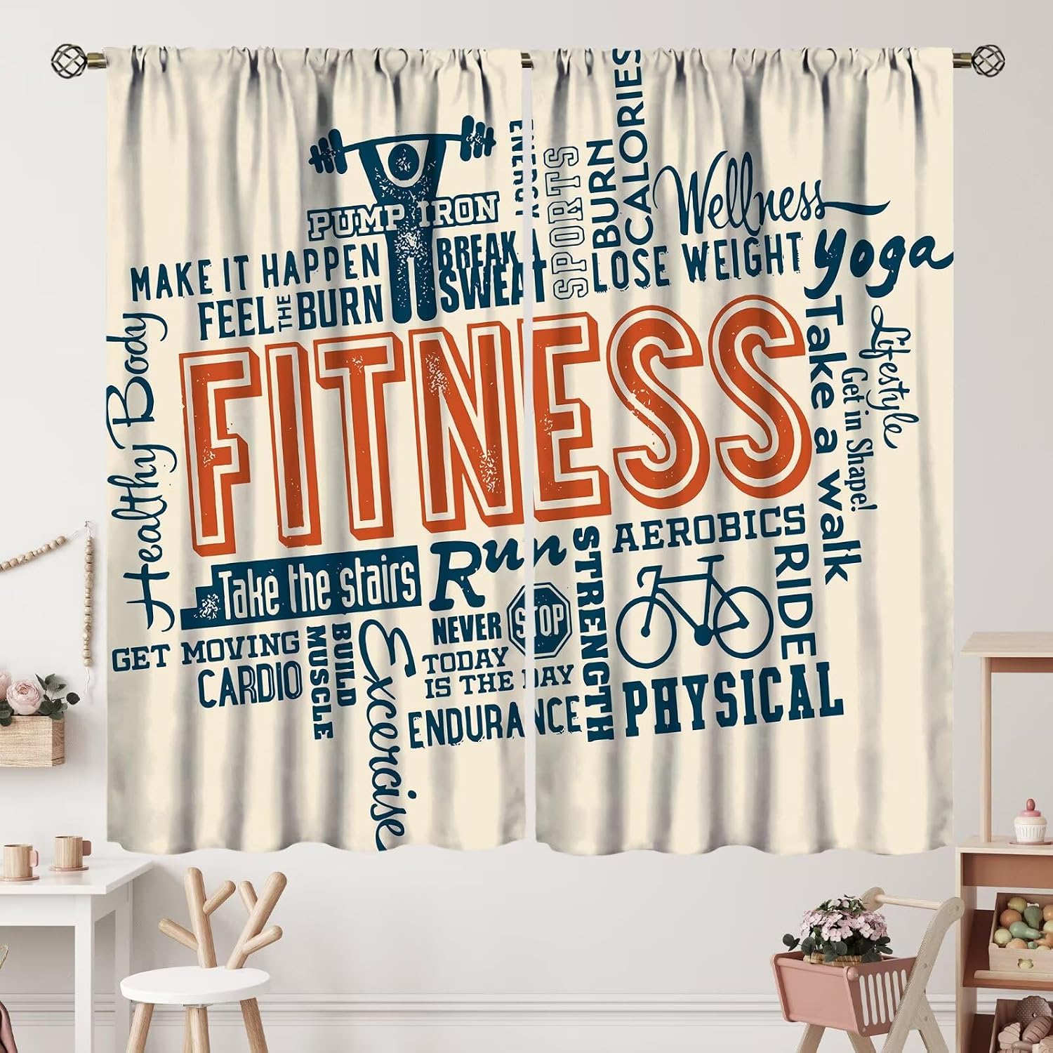 Yoga Fitness Hotel - لافتة كبيرة تحفيزية للياقة البدنية لتزيين