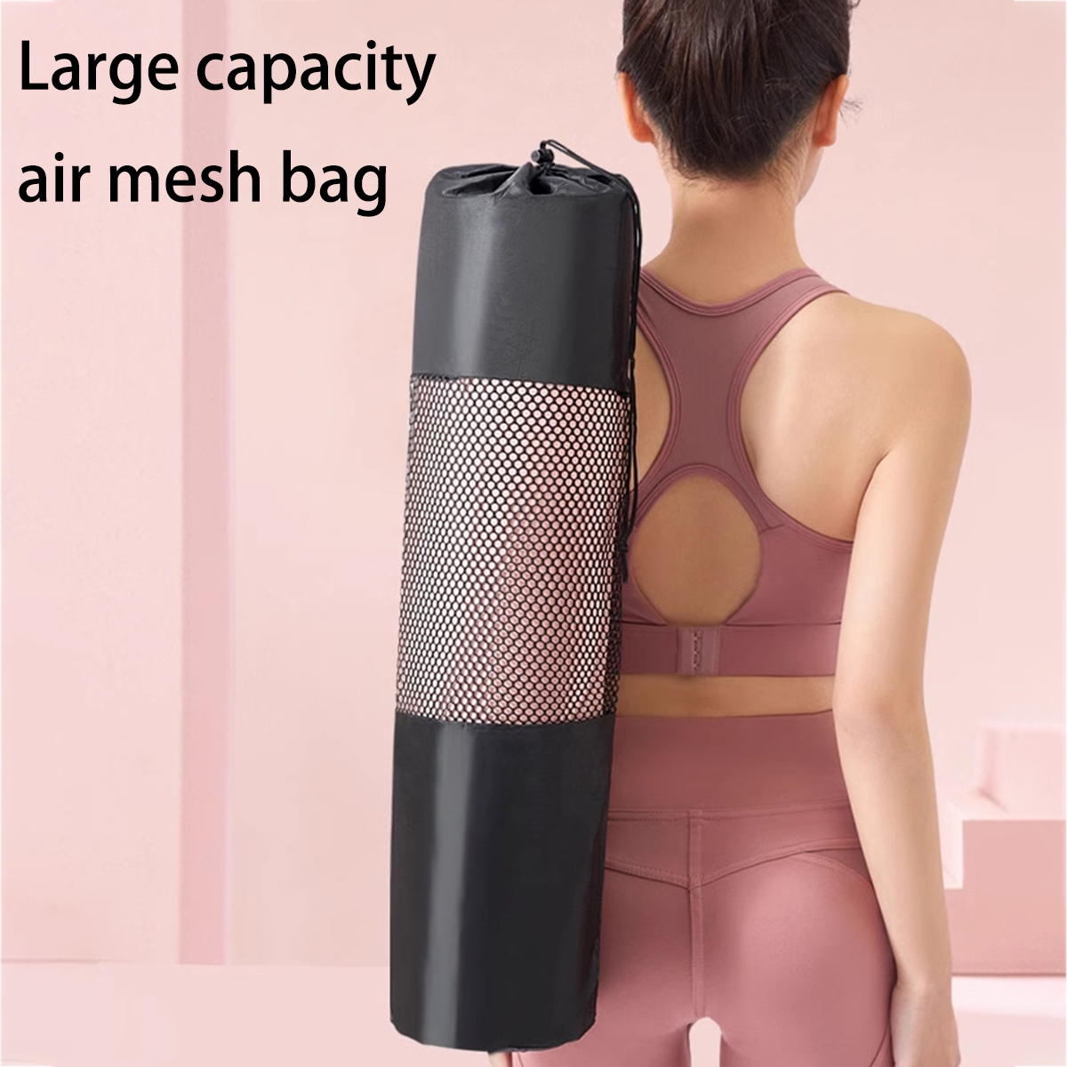 حقيبة شبكية لتخزين حصيرة اليوغ - مراجعة Yoga Mat For Fitness وسعره