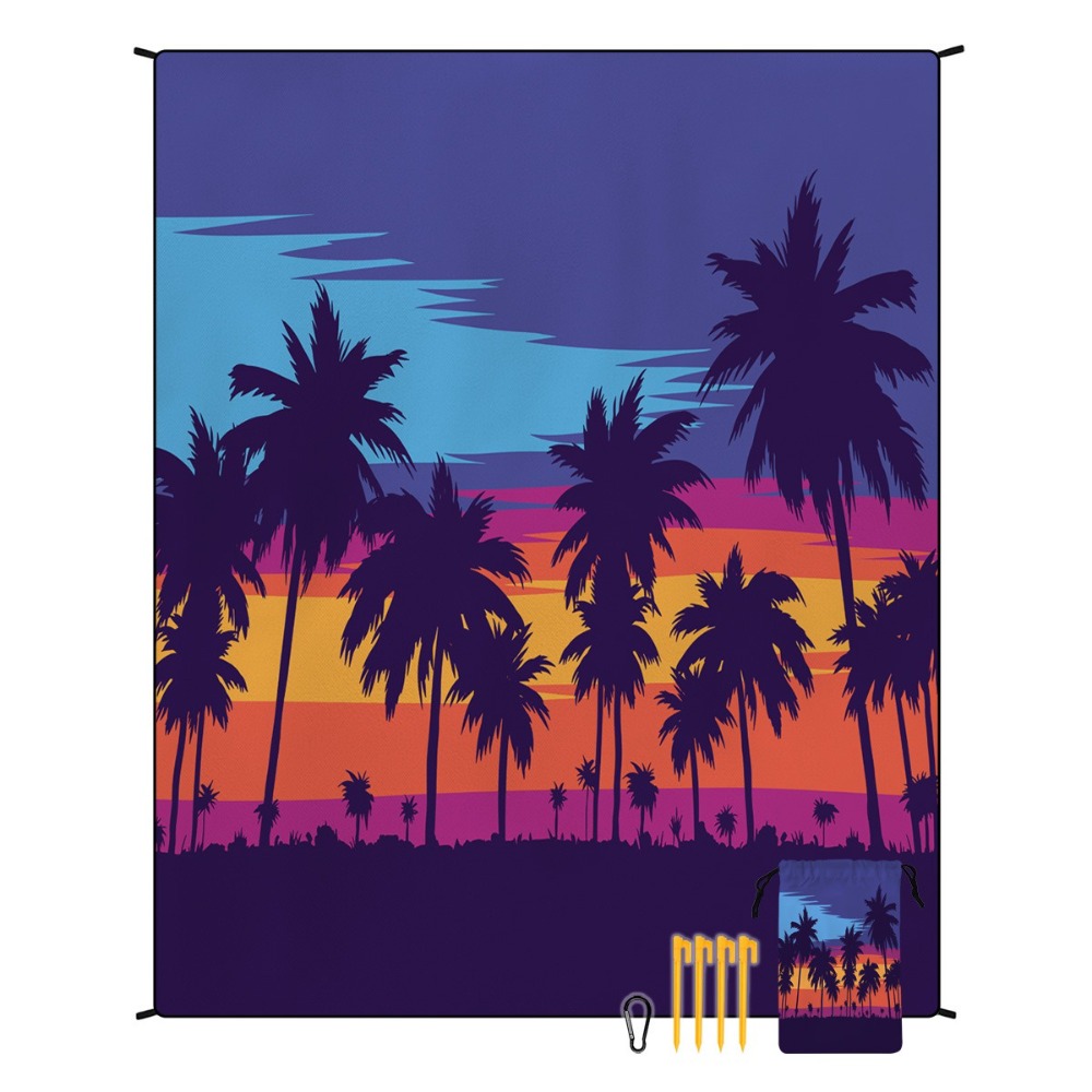 منشفة شاطئ بتصميم شجرة النخيل  - مراجعة Yoga Mat For Fitness وسعره